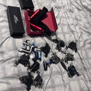 Dragonhawk Tattoo Machine Kit - Red and Black